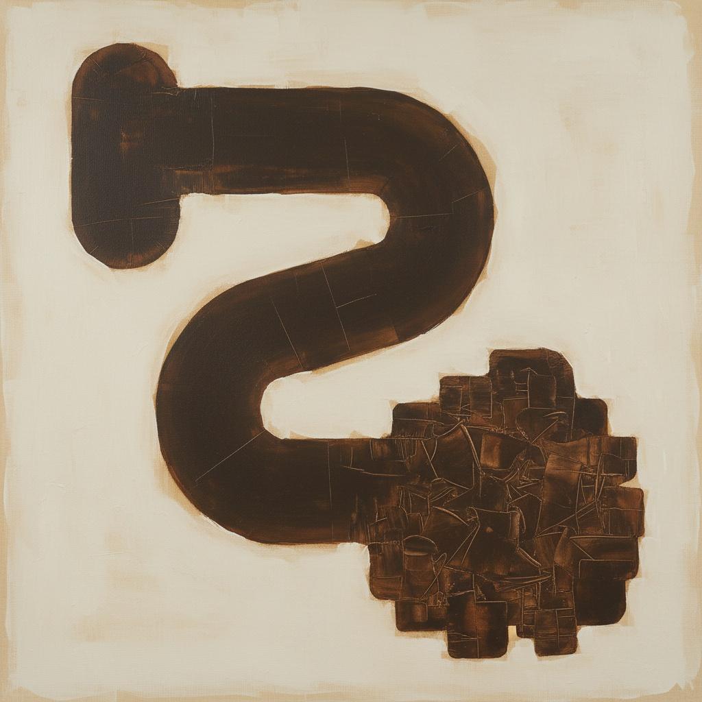 Monolithic Umber Flow: A Singular Fragmented Study In Earthy Melancholy And Form — Laurent Fabre
