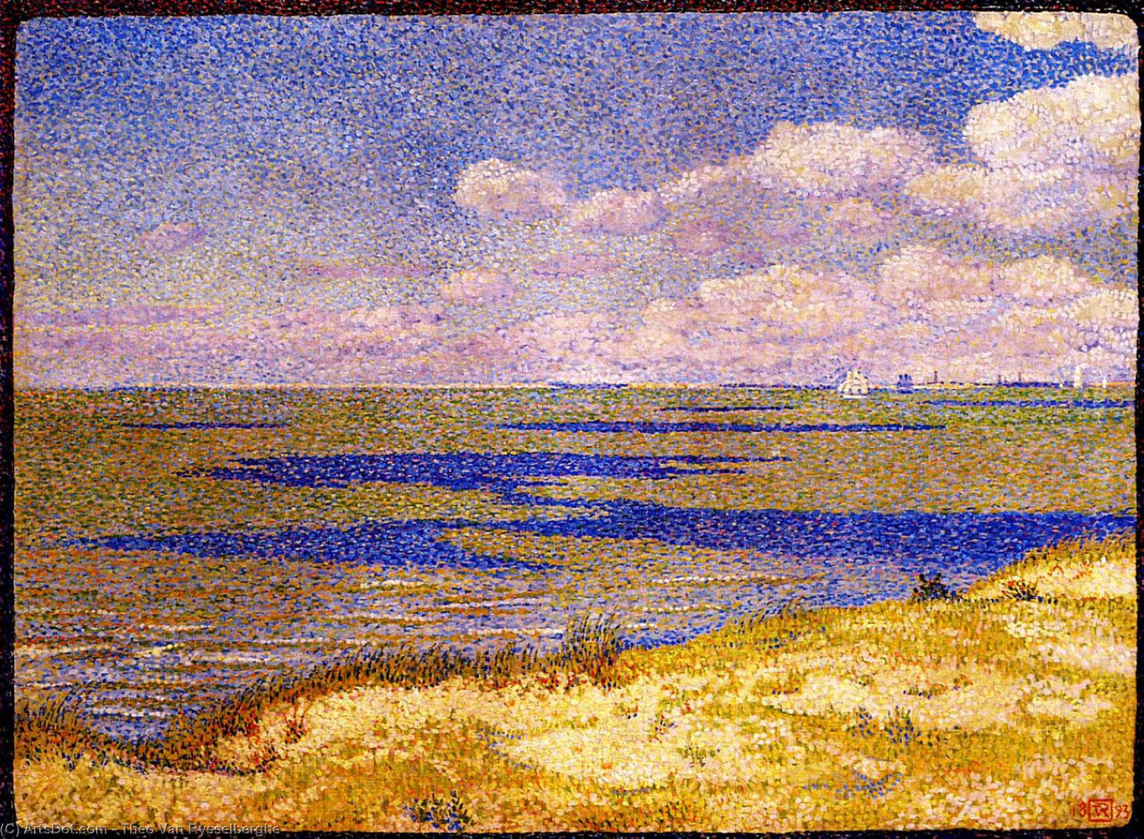 View Of The River Scheldt — Theo Van Rysselberghe