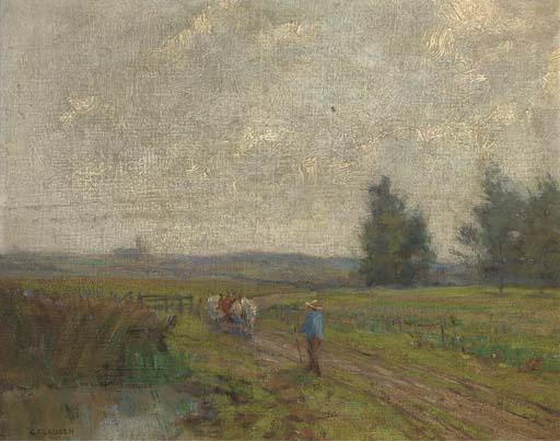 Ploughing The Field — Sir George Clausen