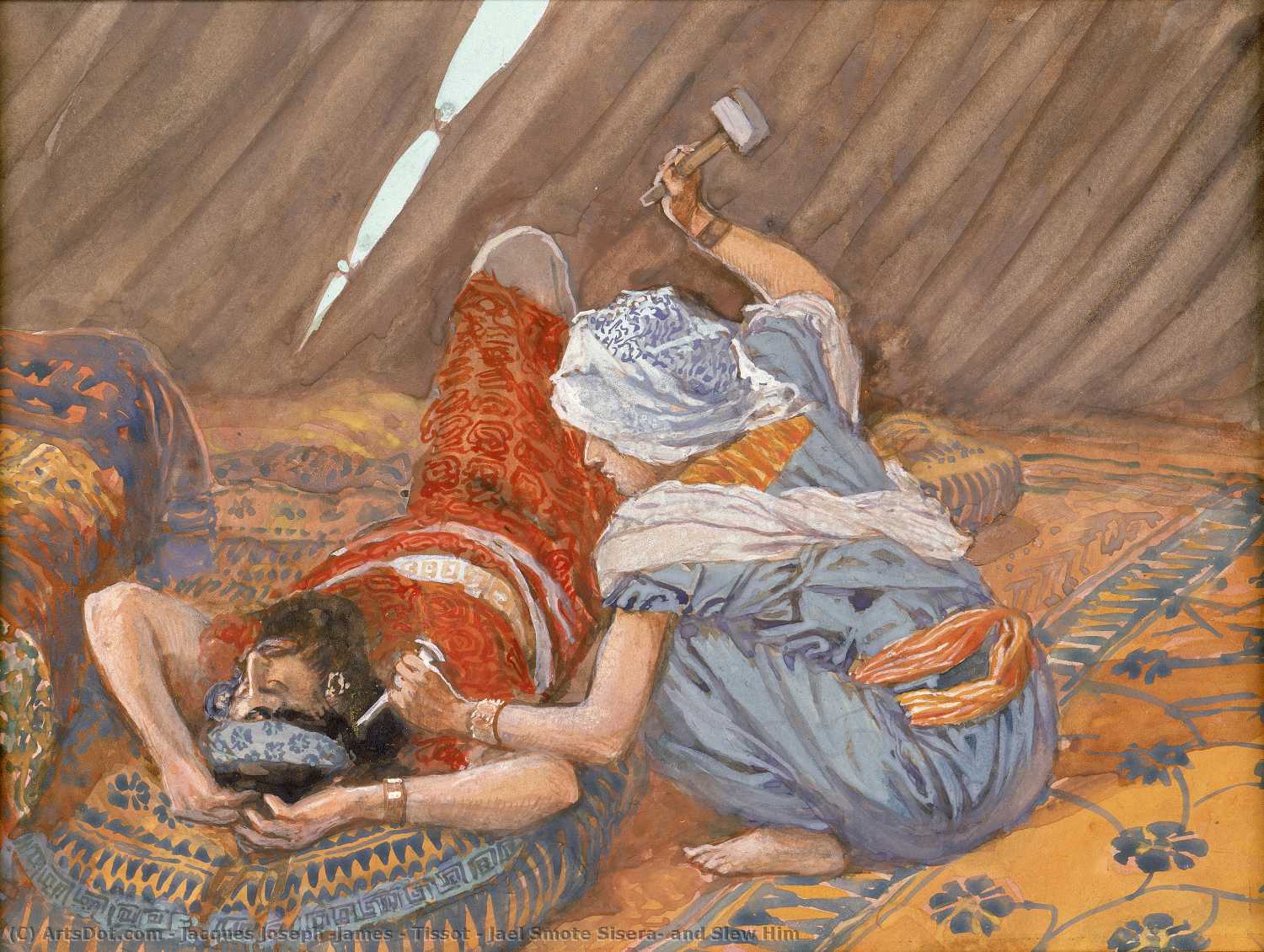 Jael Smote Sisera, And Slew Him — Jacques Joseph (james ) Tissot