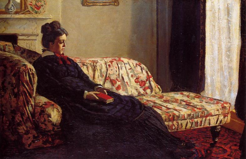 Meditation, Madame Monet Sitting On A Sofa — Claude Monet
