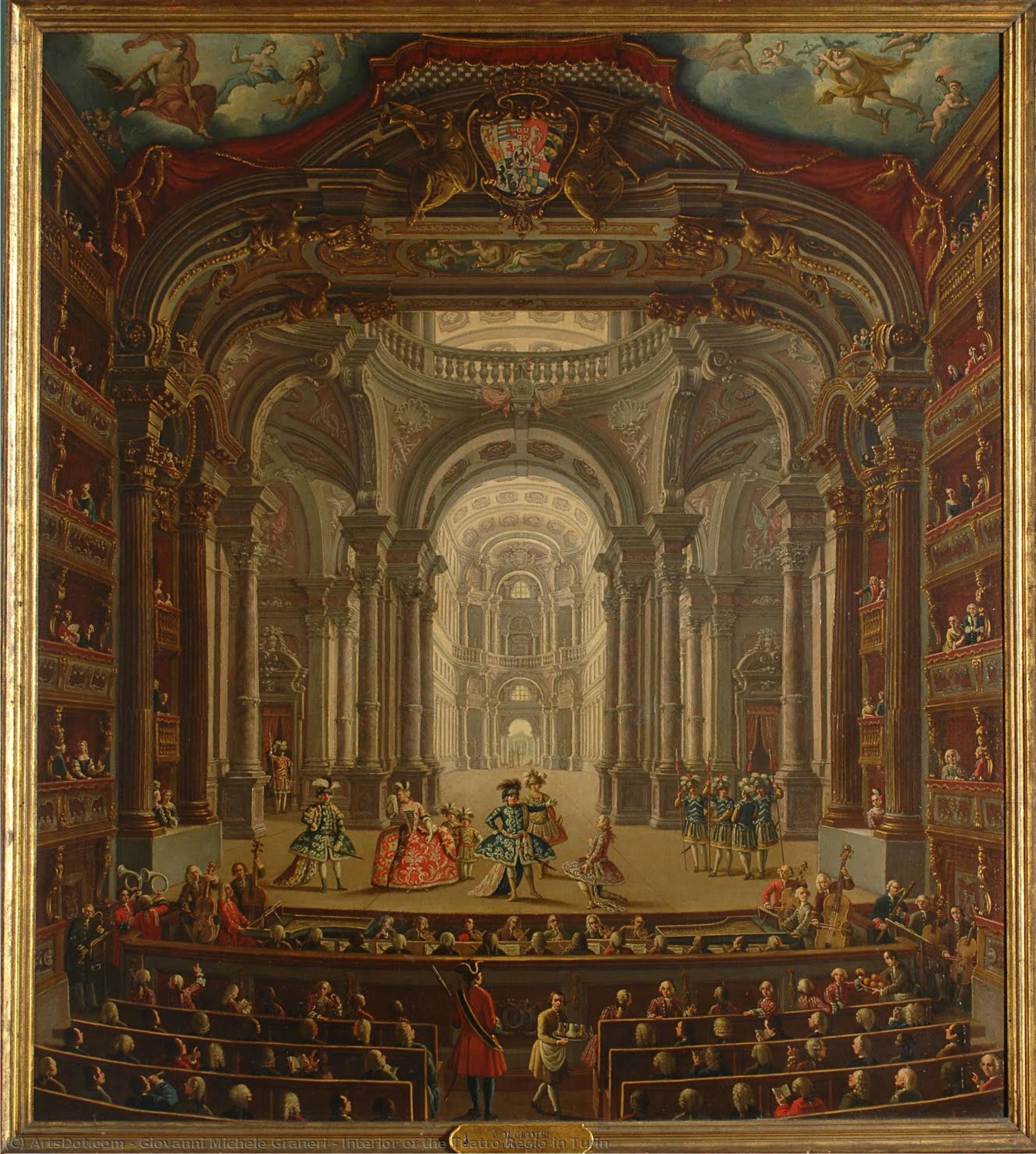 Interior Of The Teatro Regio In Turin — Giovanni Michele Graneri