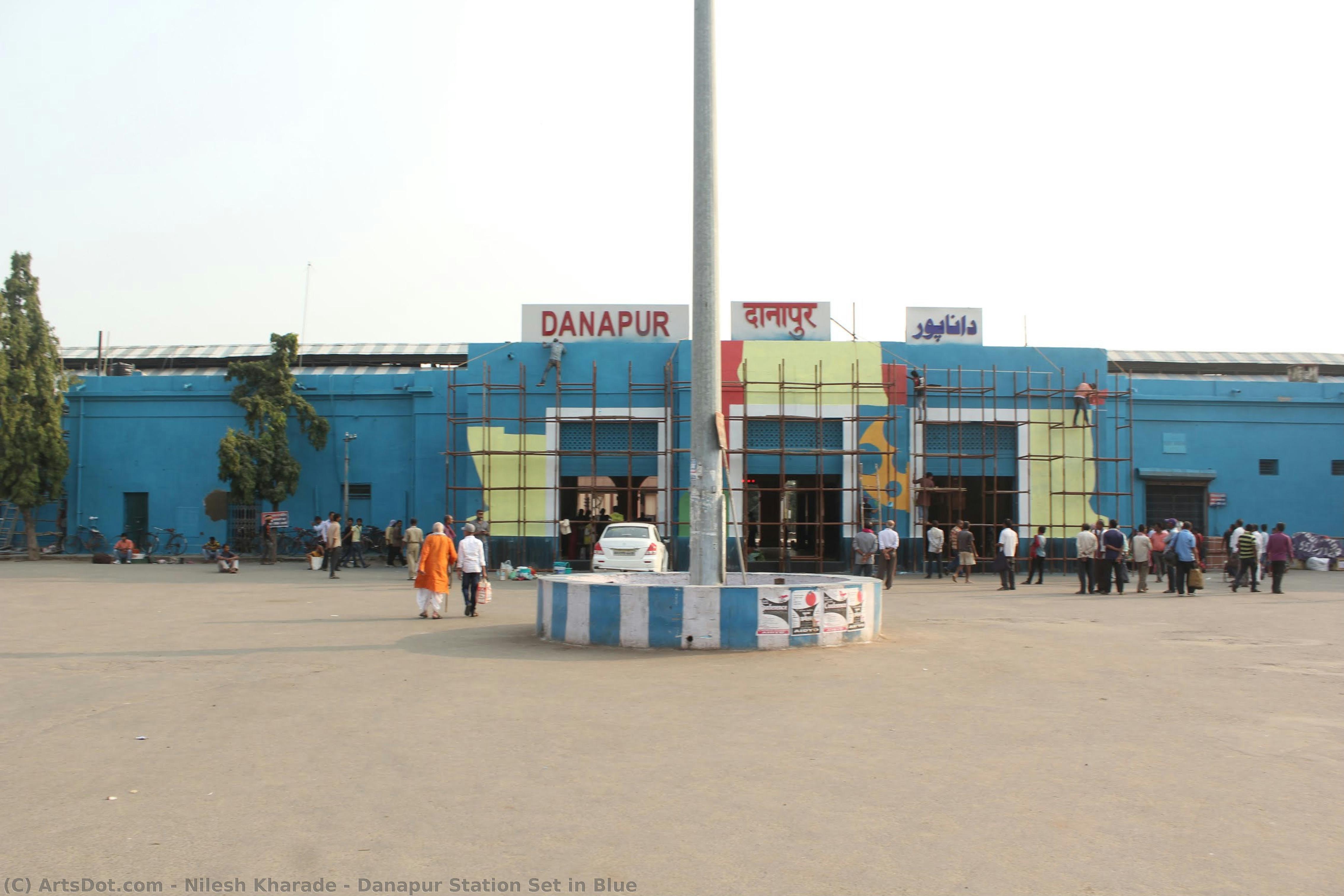 Danapur Station Set In Blue — Nilesh Kharade