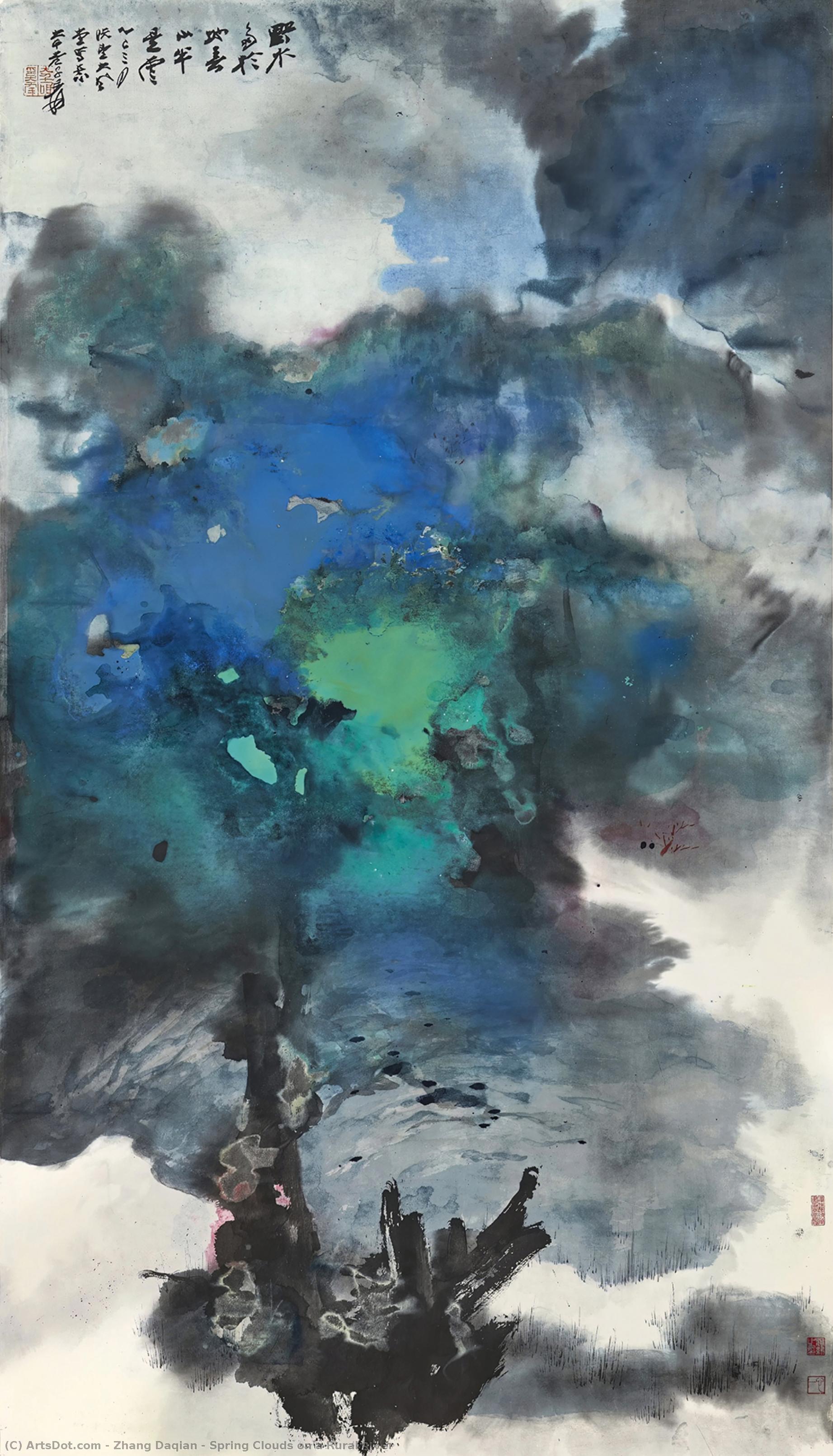 Spring Clouds On A Rural River — Чжан Дацянь