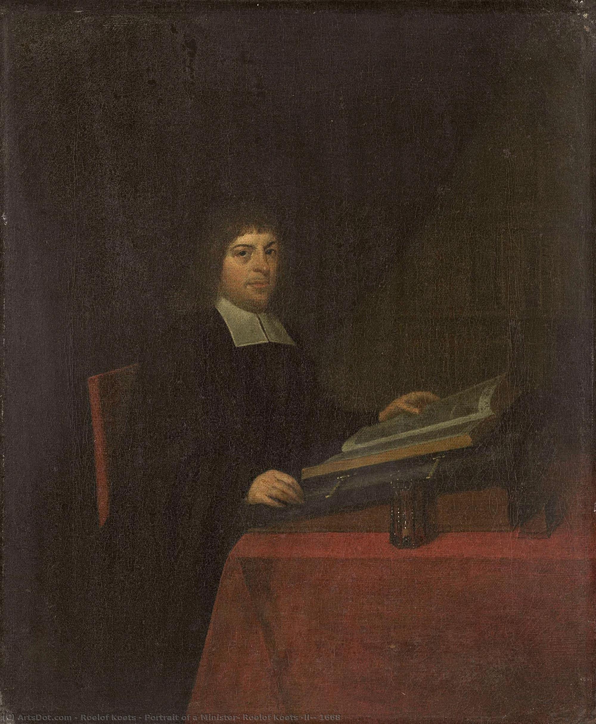 Portrait Of A Minister, Roelof Koets (ii), 1668 — Roelof Koets
