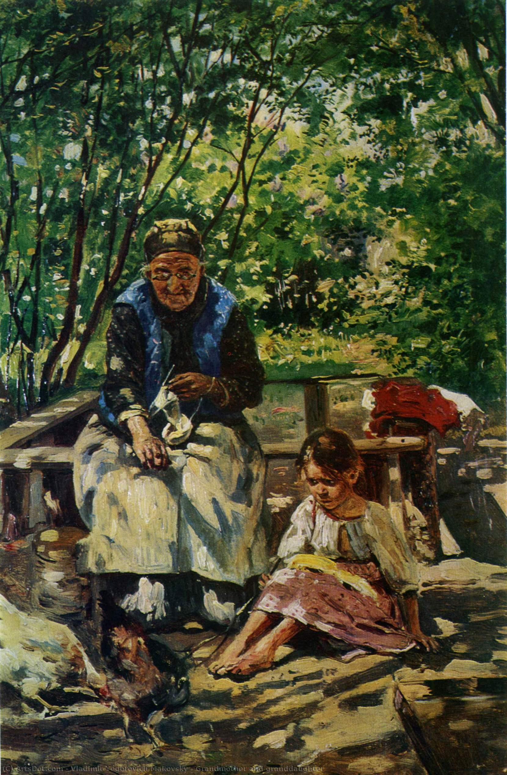 Grandmother And Granddaughter — Wladimir Jegorowitsch Makowski