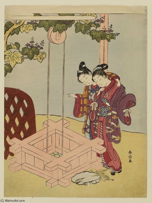 Parody Of The Well-curb Episode From Tales Of Ise — Suzuki Harunobu