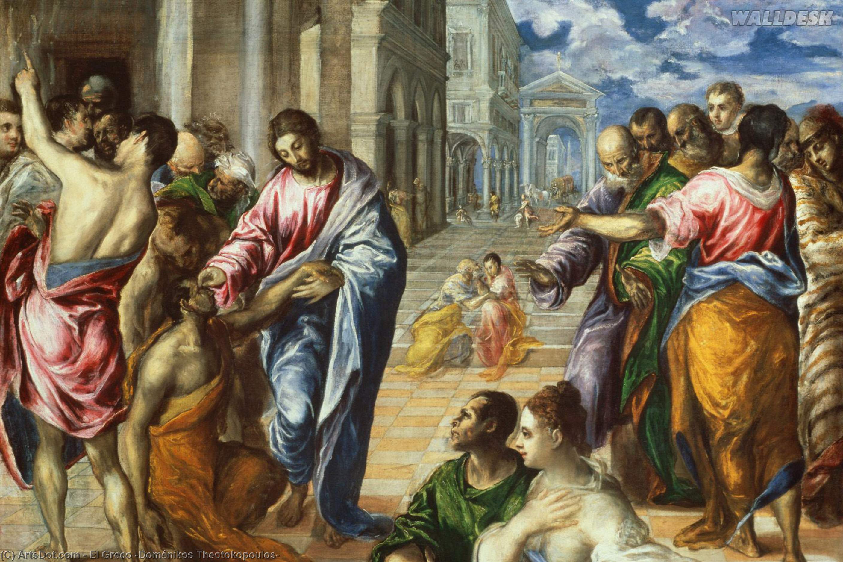 The Miracle Of Christ Healing The Blind — El Greco