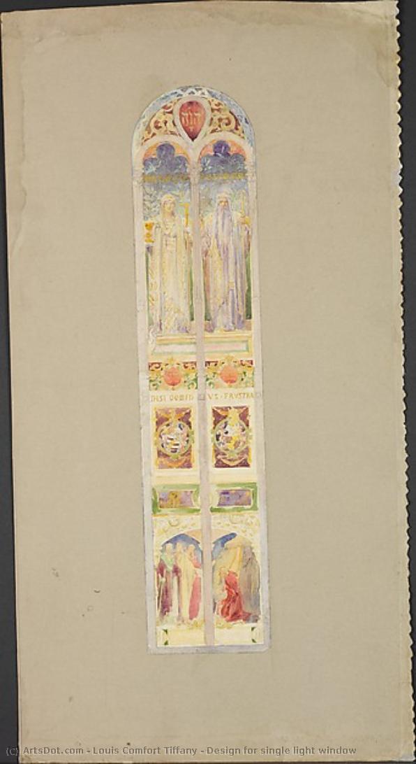 Design For Single Light Window — Louis Comfort Tiffany