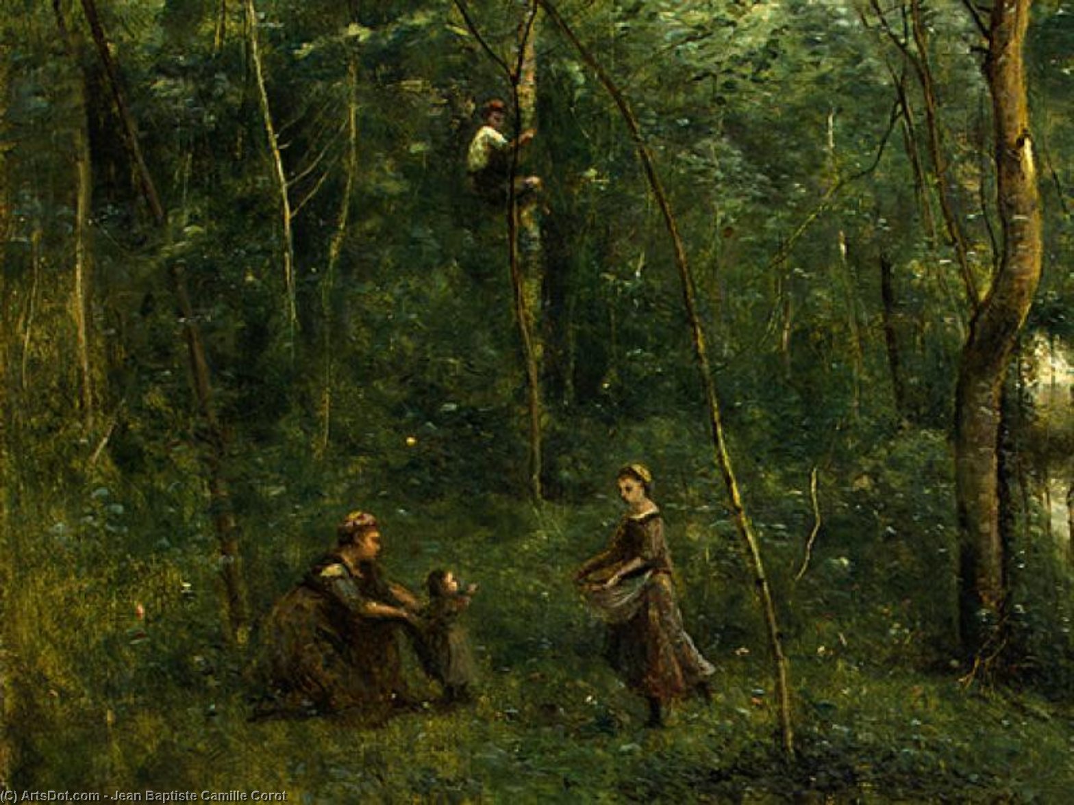 The Eel Gatherers (detail 1) - — Jean-baptiste-camille Corot