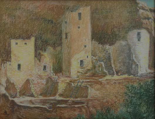 Cliff Palace, (painting) — Mary Agnes Yerkes