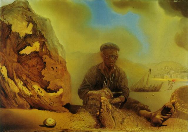 El Pescador De Port Lligat Remendando Su Red, 1968 — Salvador Dalí