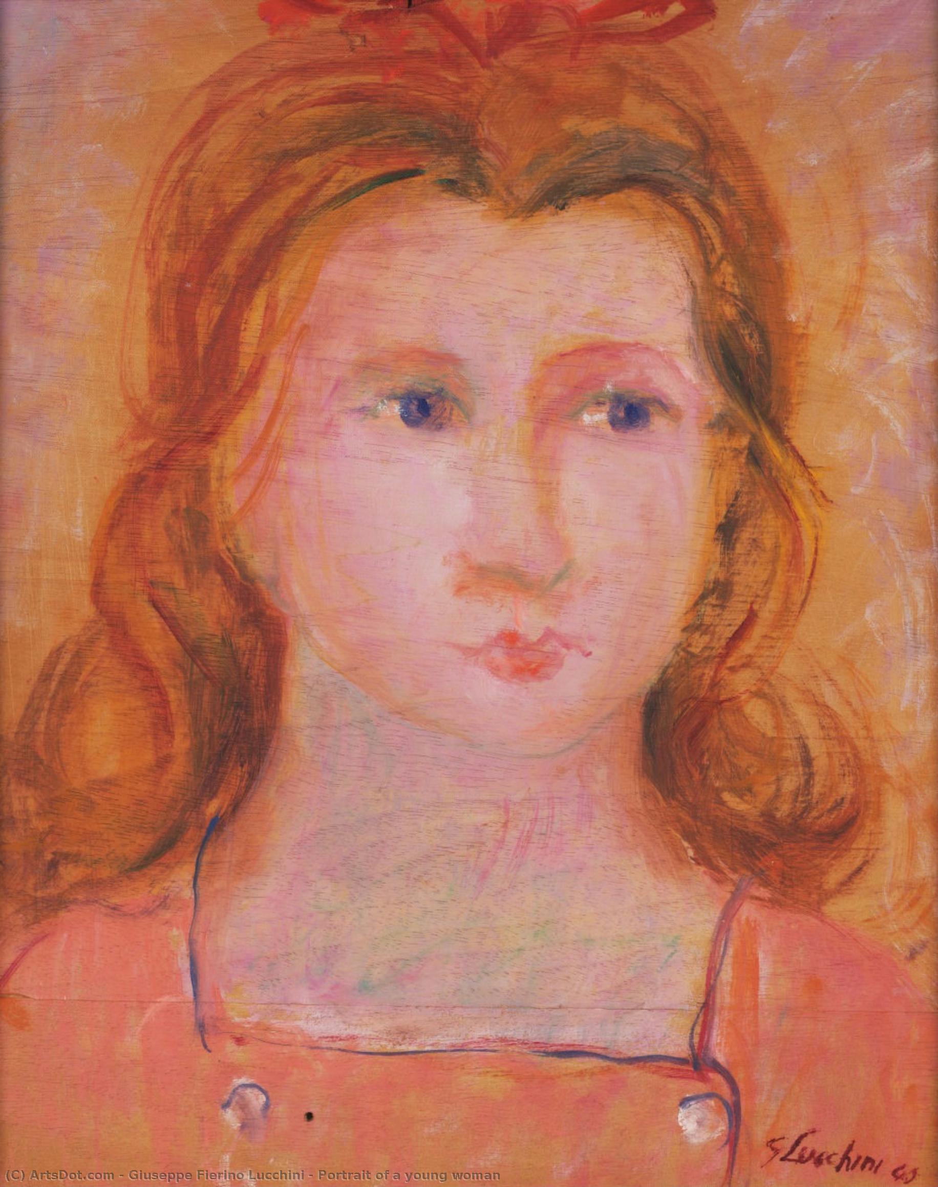Portrait Of A Young Woman — Giuseppe Fierino Lucchini