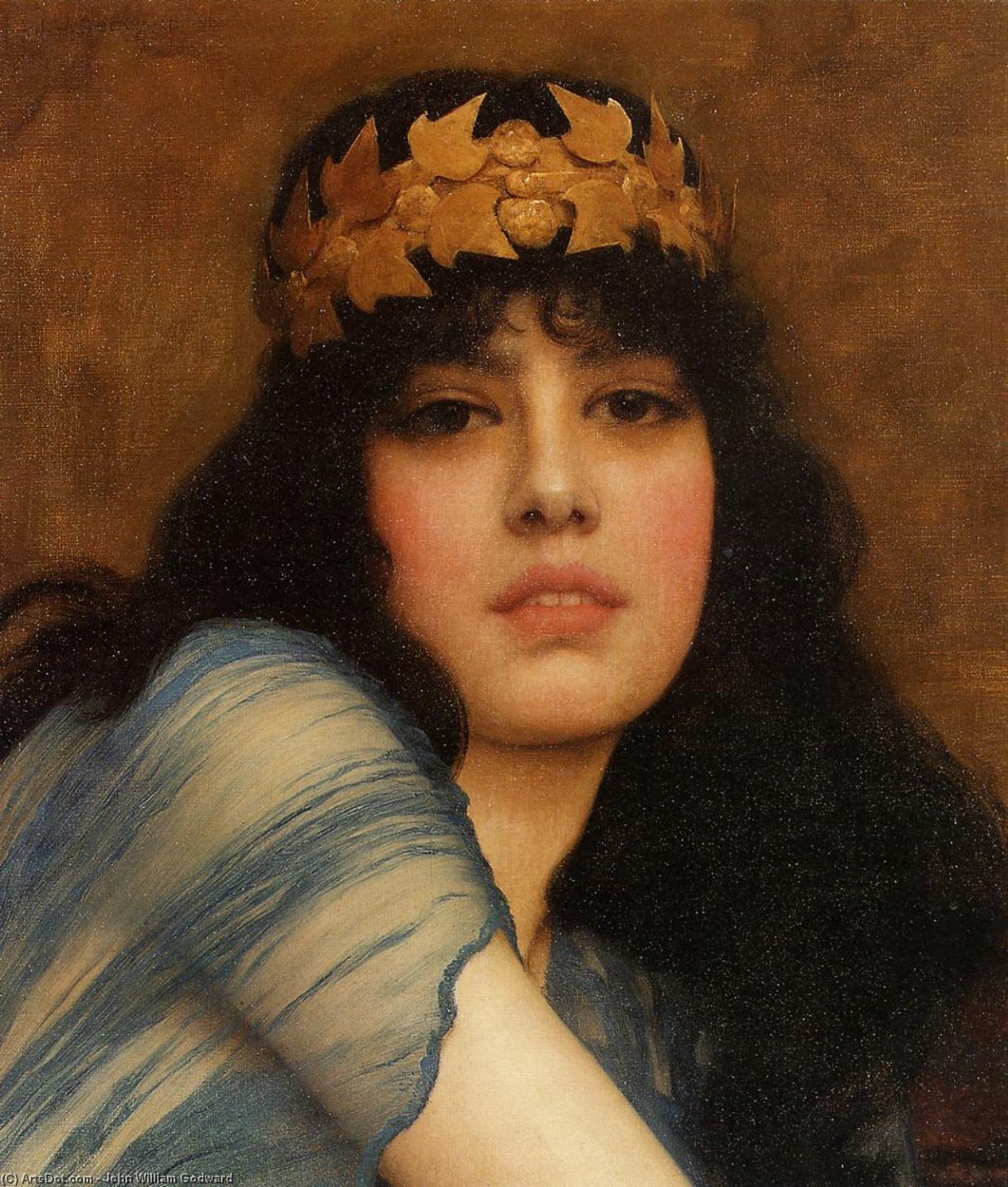 Head Of A Girl (also Known As The Priestess) — R.b.a John William Godward