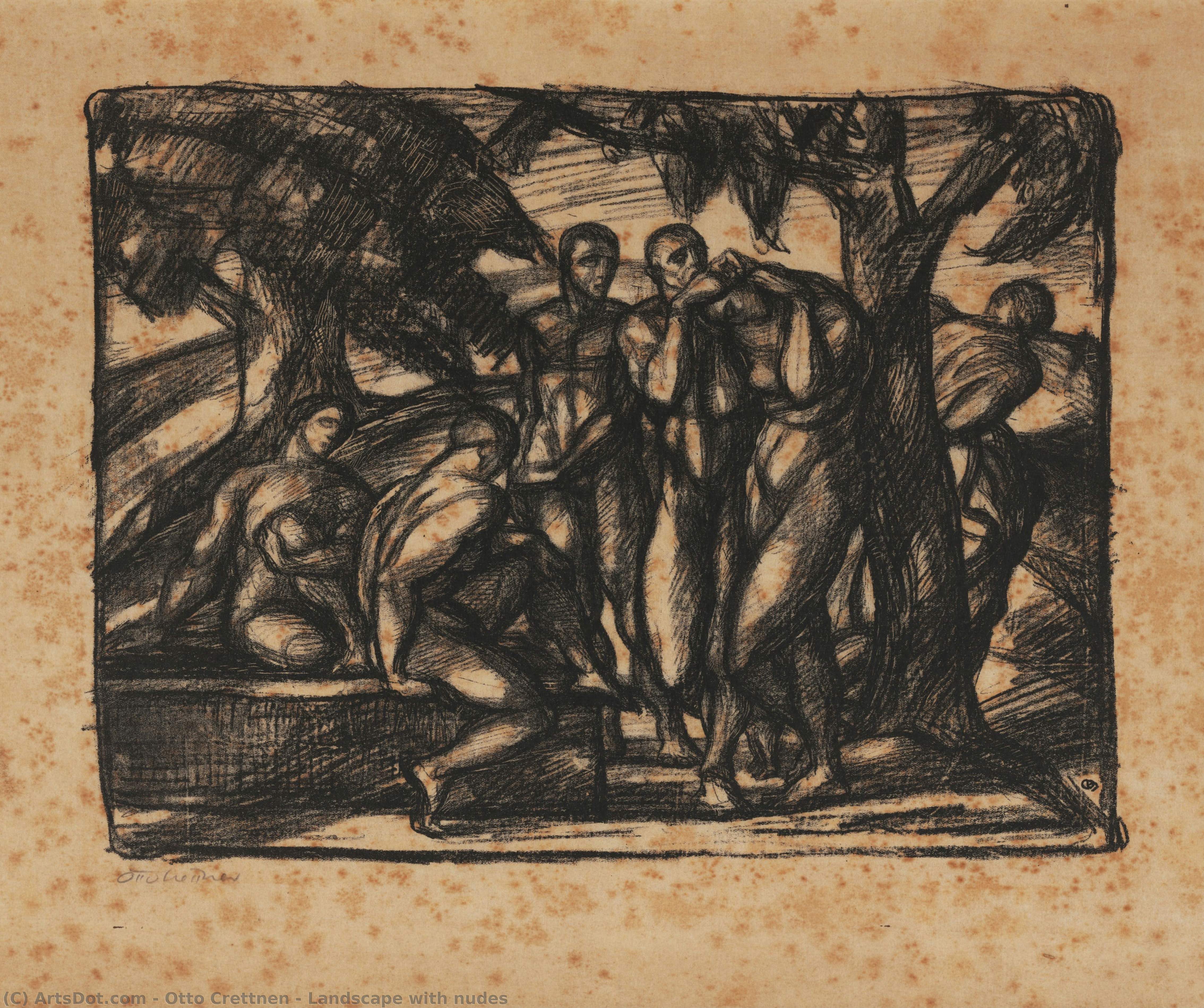 Landscape With Nudes — Otto Crettnen