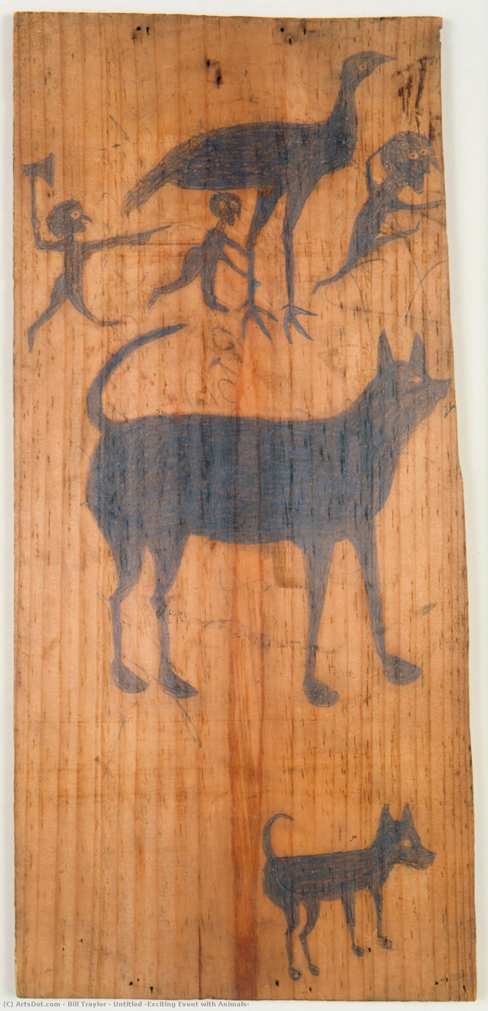Untitled [exciting Event With Animals] — Bill Traylor