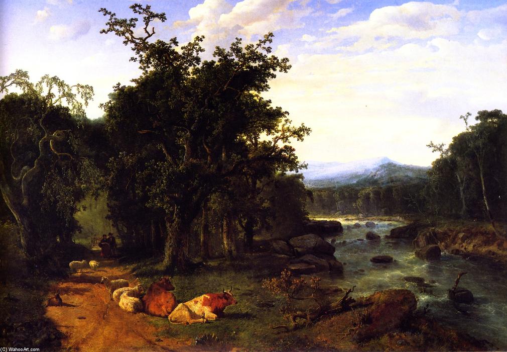 A Pastoral Landscape — Louis Remy Mignot