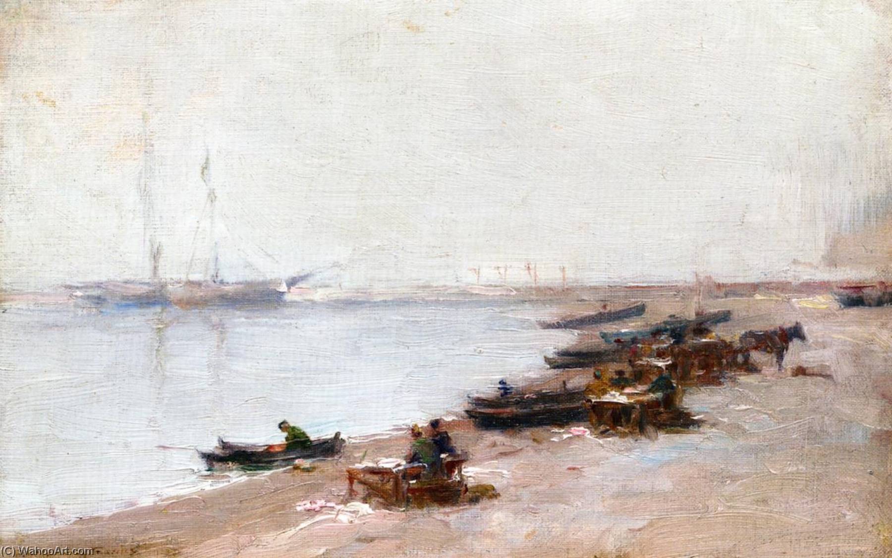 Fishermen On The Beach — Farquhar Mcgillivray Knowles
