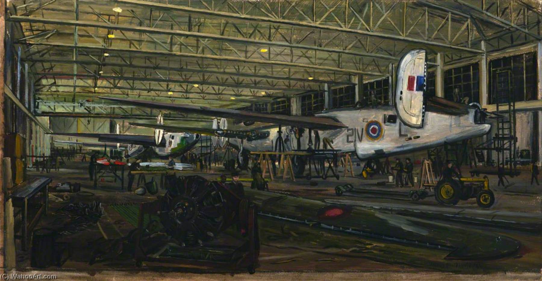 43 Repair Group, Air Frame Repair Service, Lincoln Repairing Liberator Aircraft — Frances Macdonald