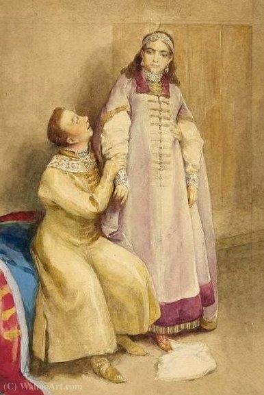 Лжедмитрий I И Царевна Ксения Годунова — Klavdi Vasilievich Lebedev