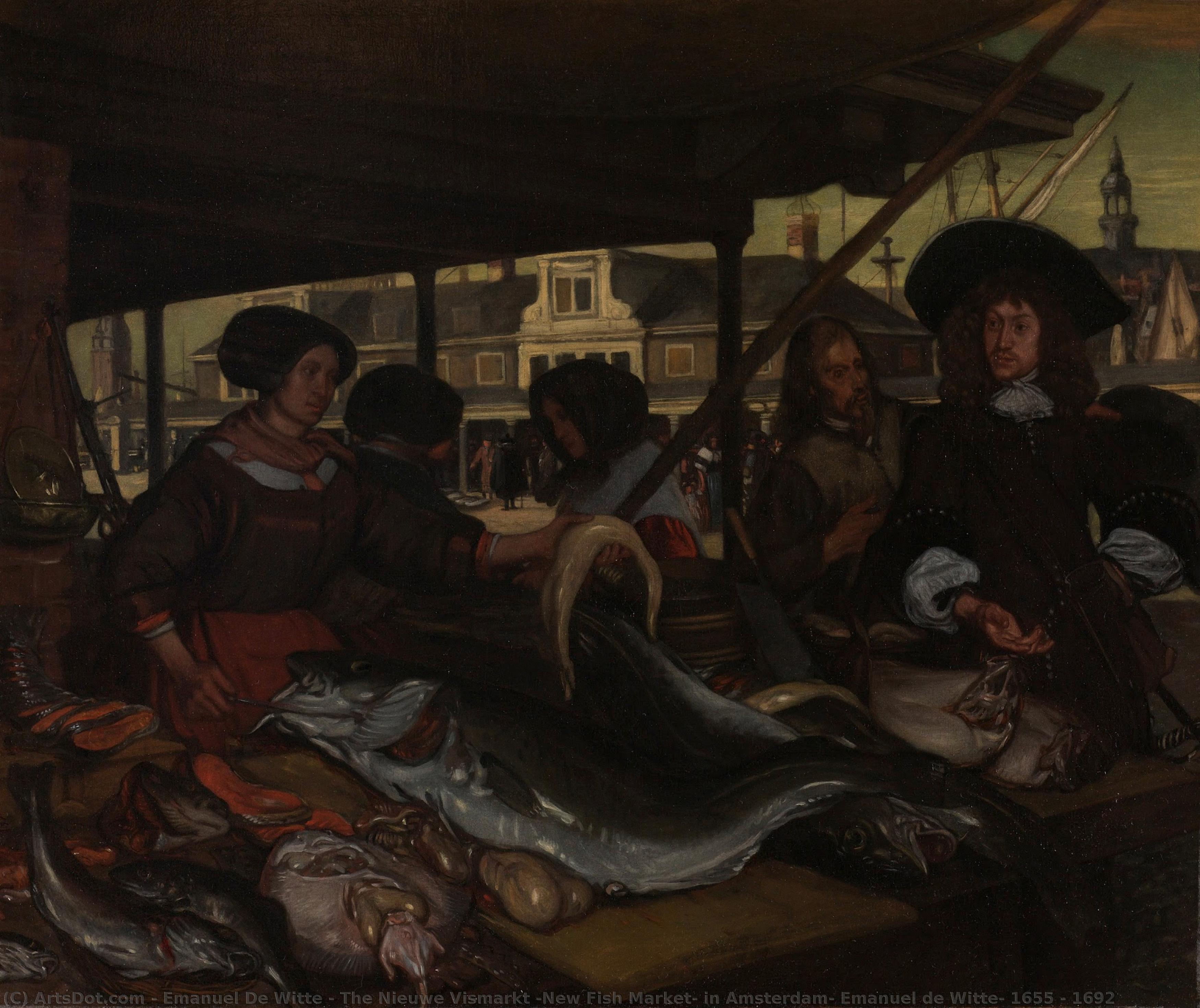 The Nieuwe Vismarkt (new Fish Market) In Amsterdam, Emanuel De Witte, 1655 - 1692 — Emanuel De Witte