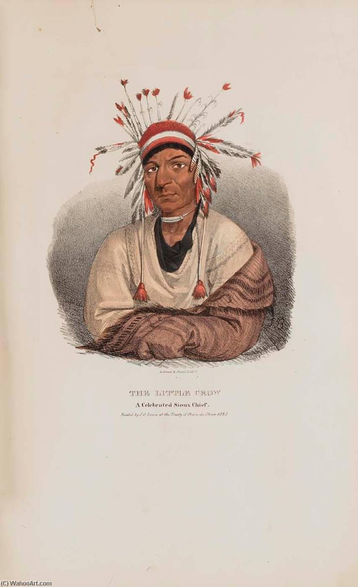 The Little Crow, A Celebrated Sioux Chief, From The Aboriginal Portfolio — James Otto Lewis