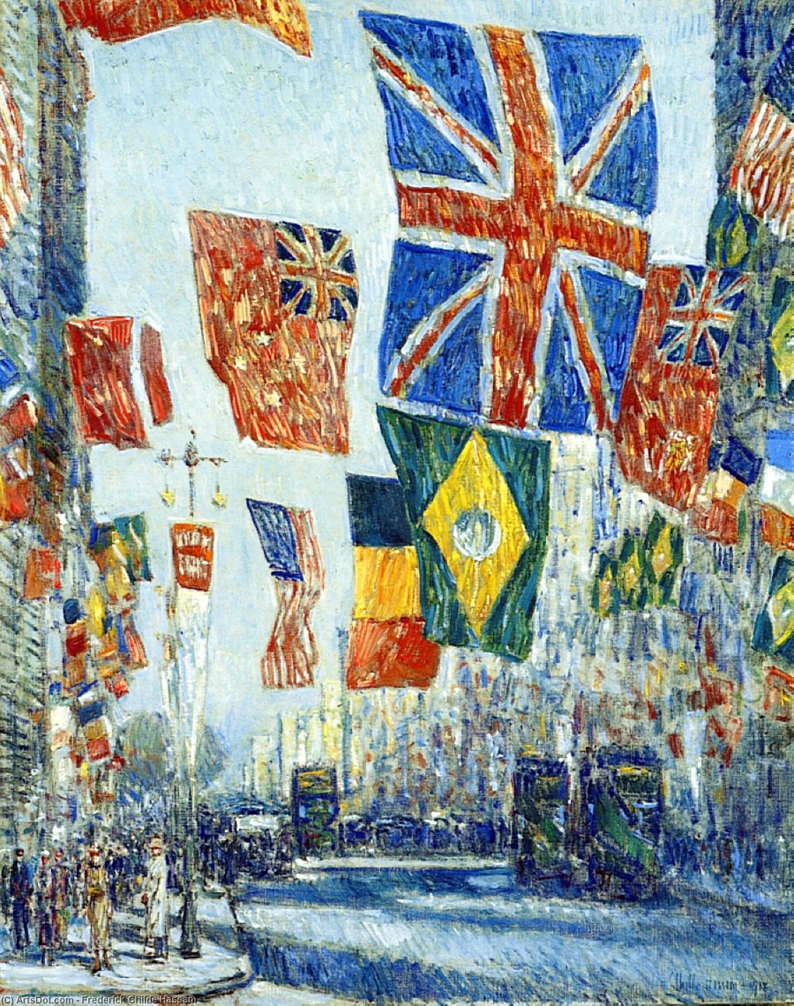 Avenue Of The Allies, Great Britain, 1918 — Frederick Childe Hassam