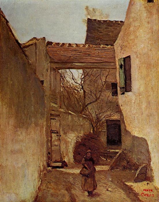 Village Corner, Ecouen (also Known As Seine And Oise) — Jean-baptiste-camille Corot