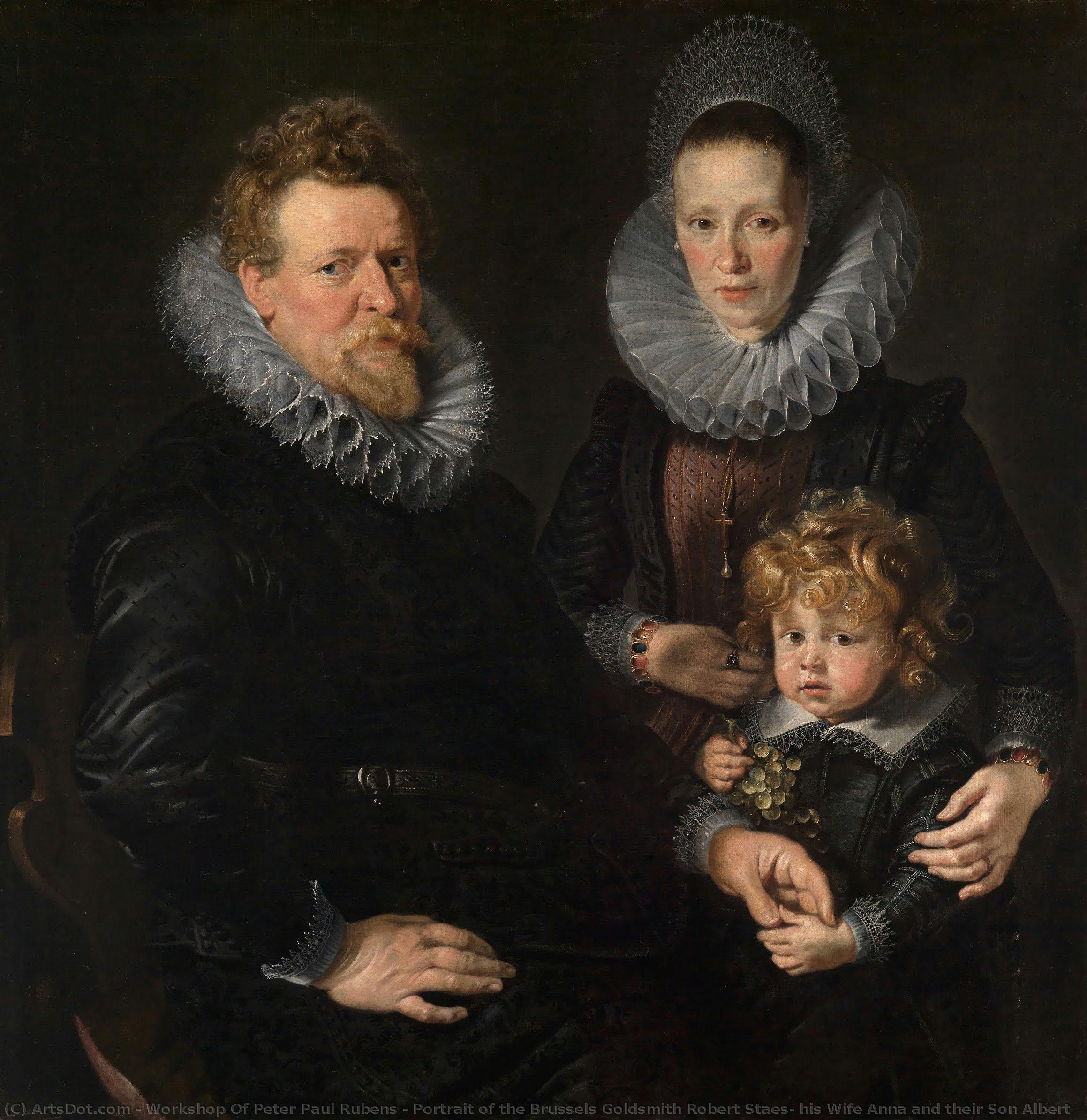 Portrait Of The Brussels Goldsmith Robert Staes, His Wife Anna And Their Son Albert — Werkstatt Von Peter Paul Rubens