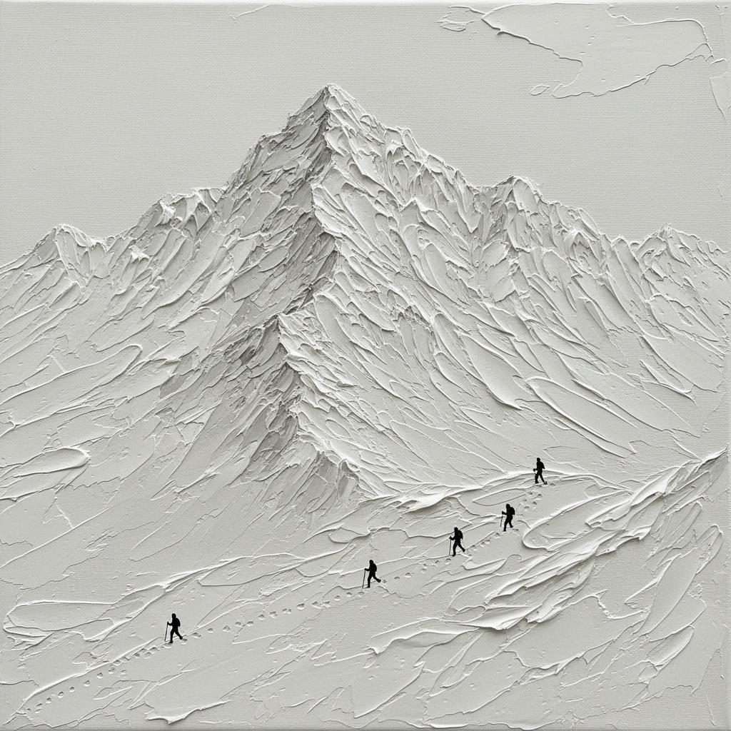 Monolithic Silence: A Sculptural Study Of Solitude And The Eternal Frozen Peak — David Moreau