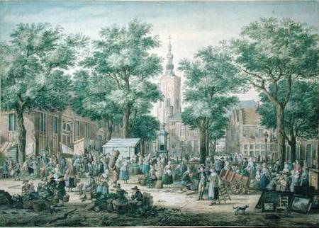 Market In The Hague — Paulus Constantijn La Fargue