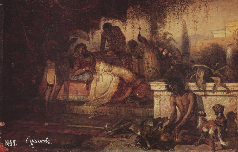 A Rich Man And Lazarus — Vasily Ivanovich Surikov