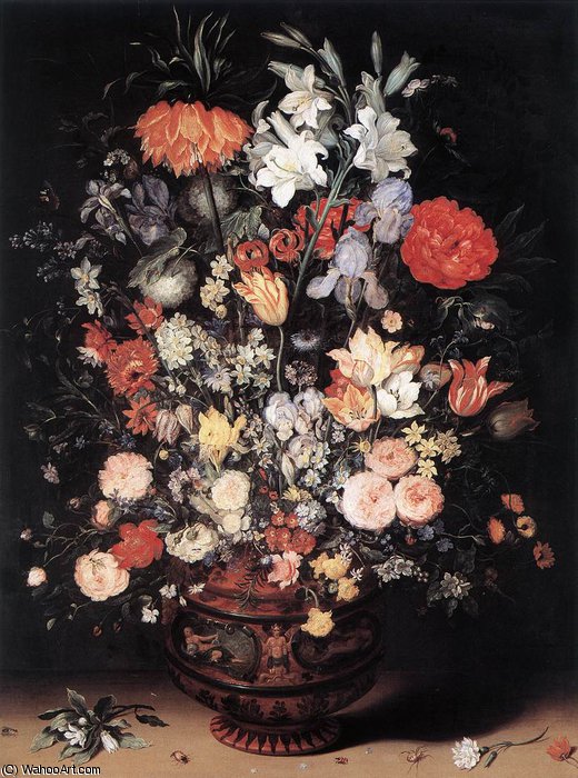 Flowers In A Vase — Jan Brueghel The Elder