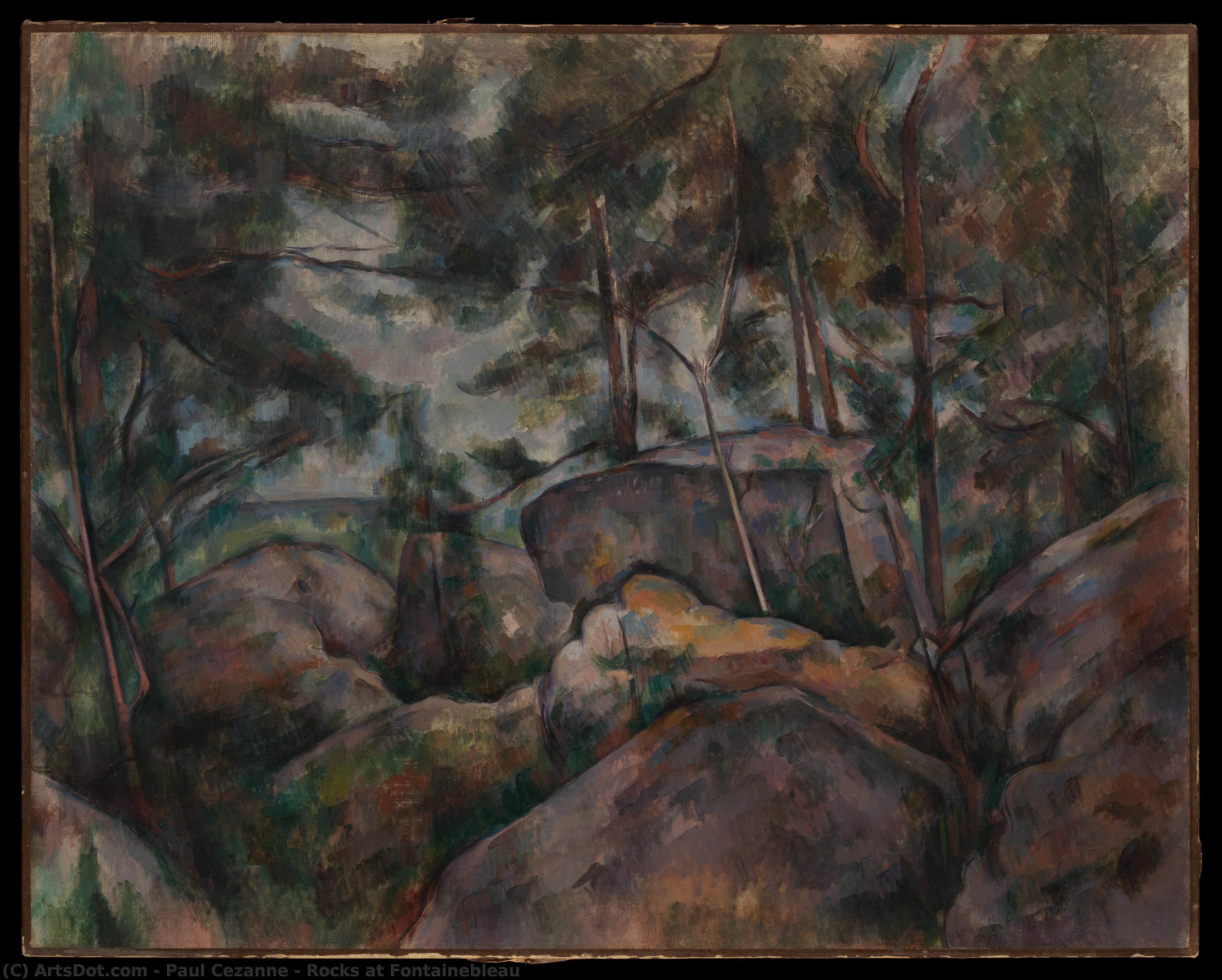 Rocks At Fontainebleau — Paul Cézanne