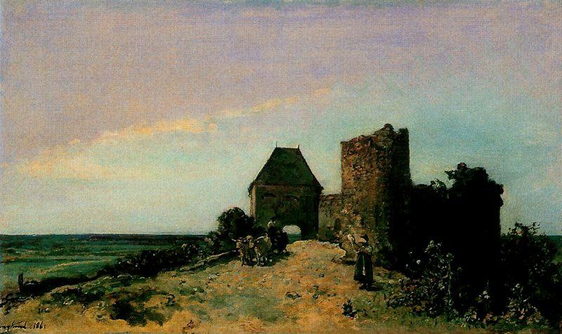 Ruins Of The Castle Of Rosemont — Johan Barthold Jongkind