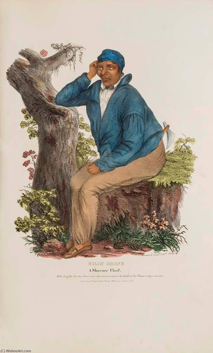 Billy Shane A Shawnee Chief, From The Aboriginal Portfolio — James Otto Lewis