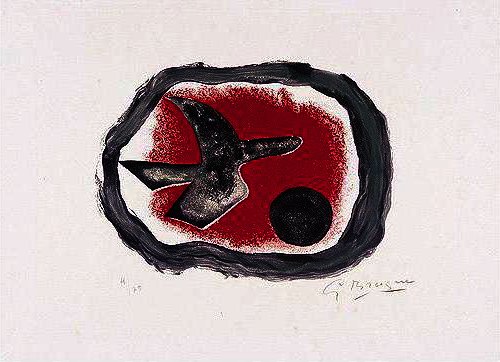 Bird On A Carmine — Georges Braque