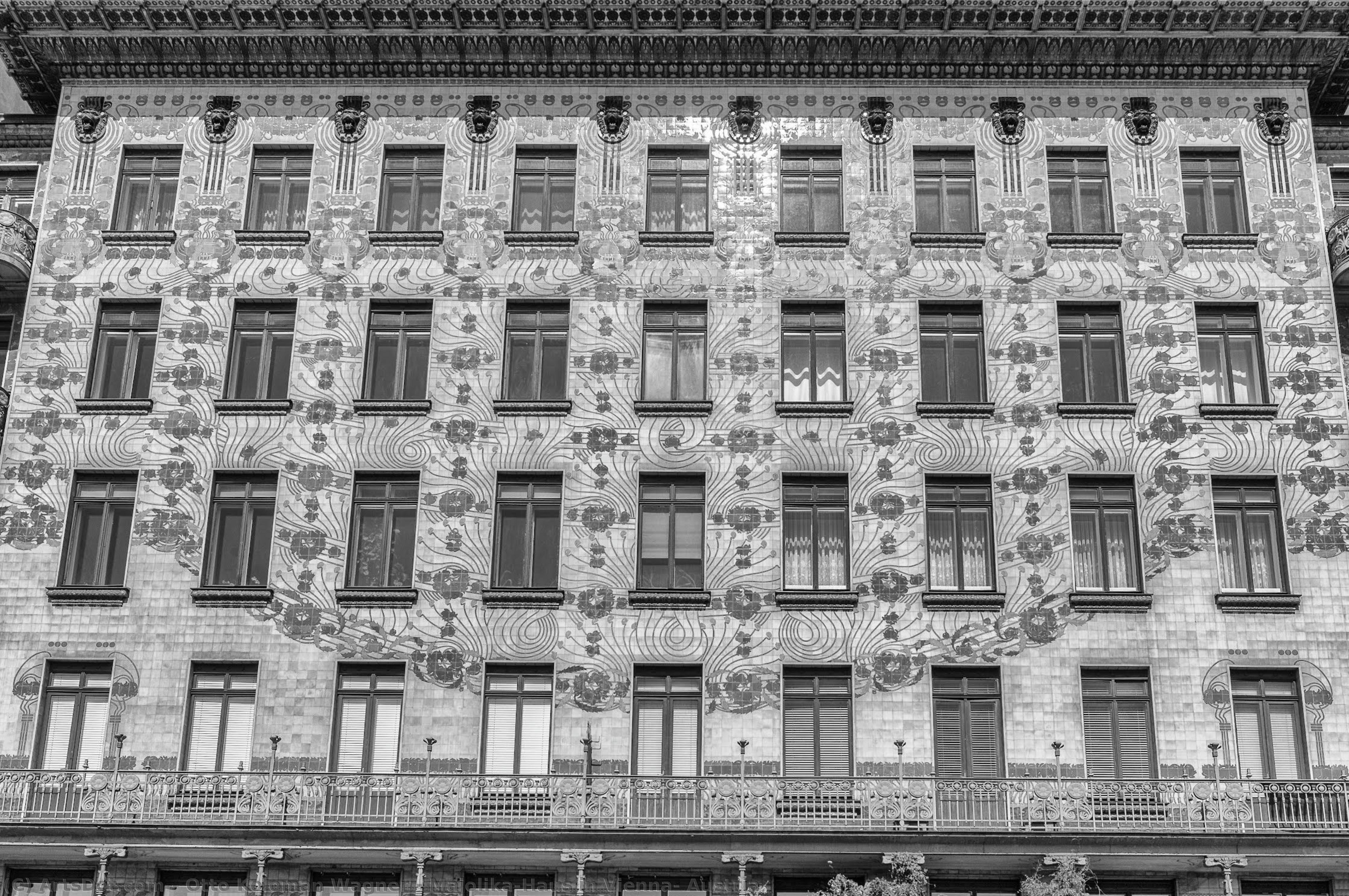 Majolika-haus In Vienna, Austria — Oto Koloman Vajner