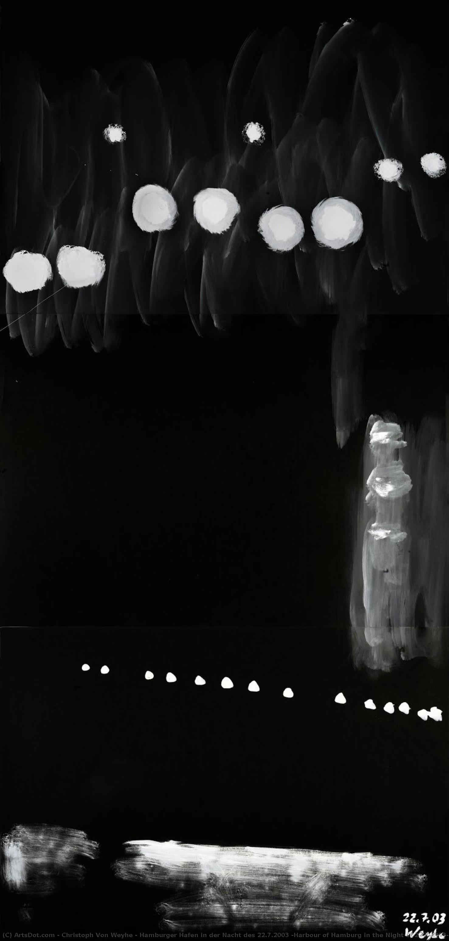 Hamburger Hafen In Der Nacht Des 22.7.2003 (harbour Of Hamburg In The Night Of 22.7.2003) — Kristof Fon Veje