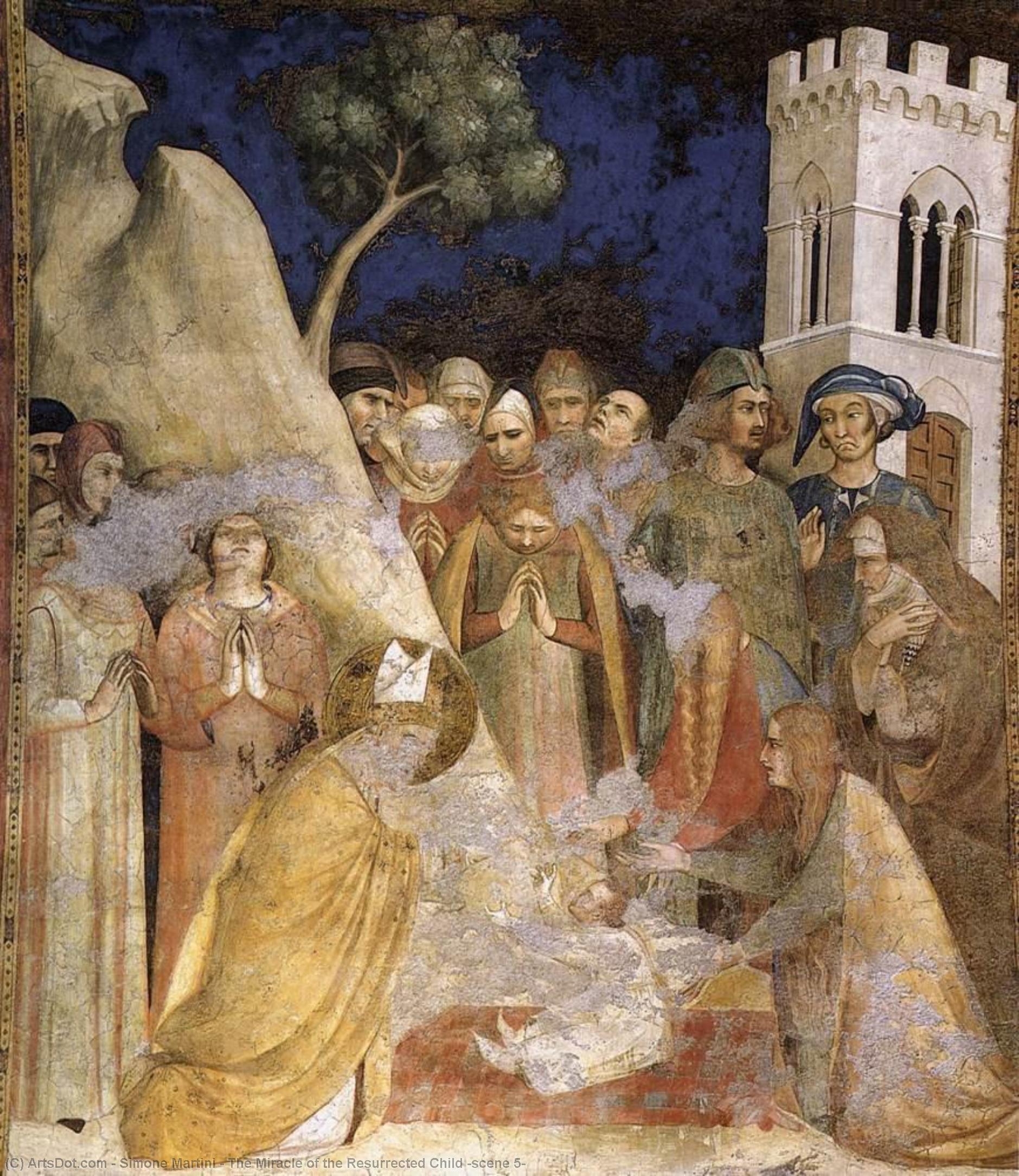 Das Wunder Des Wiedergeborenen Kindes (szene 5) — Simone Martini