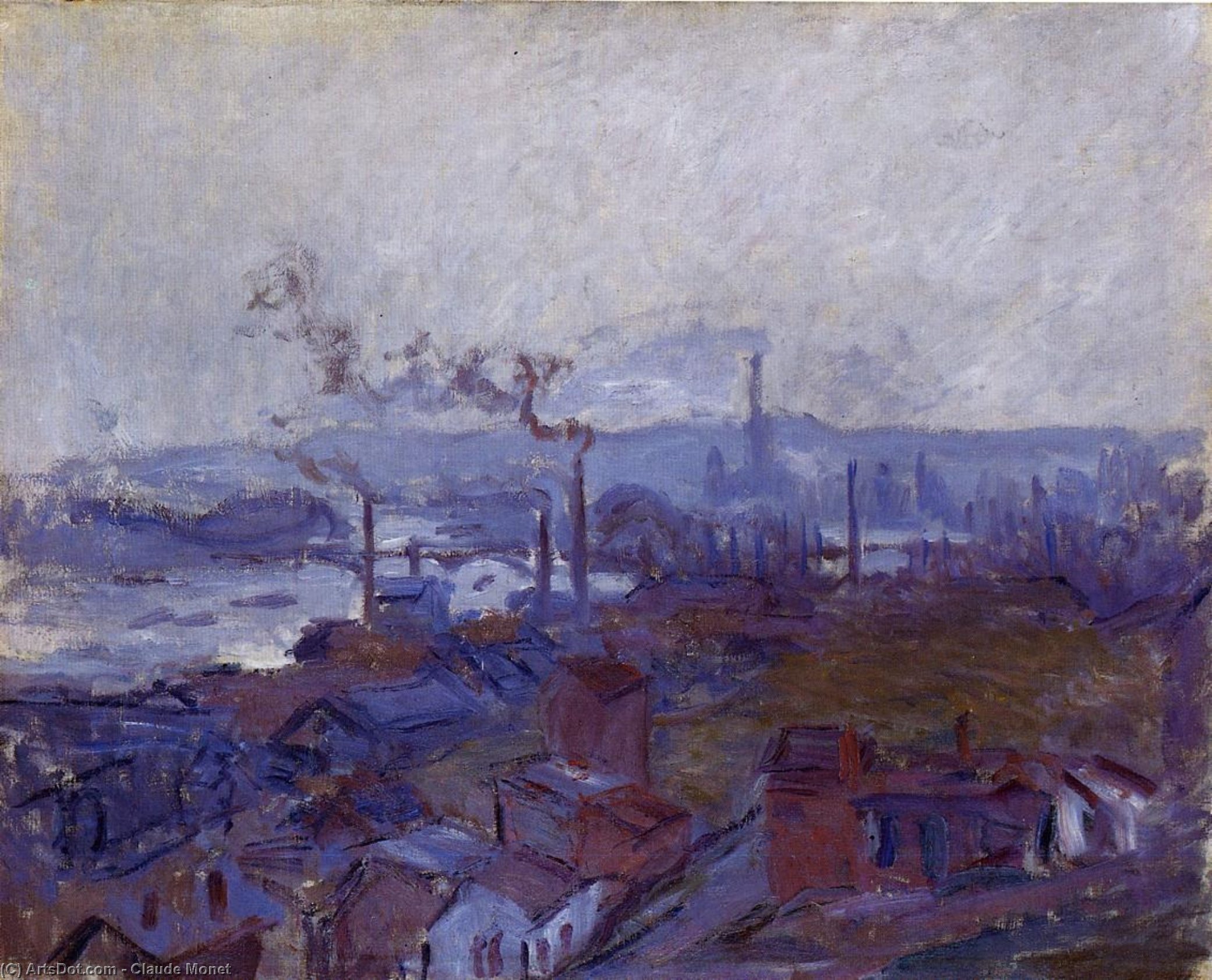 View Of Rouen From The Cote Sainte-catherine — Claude Monet