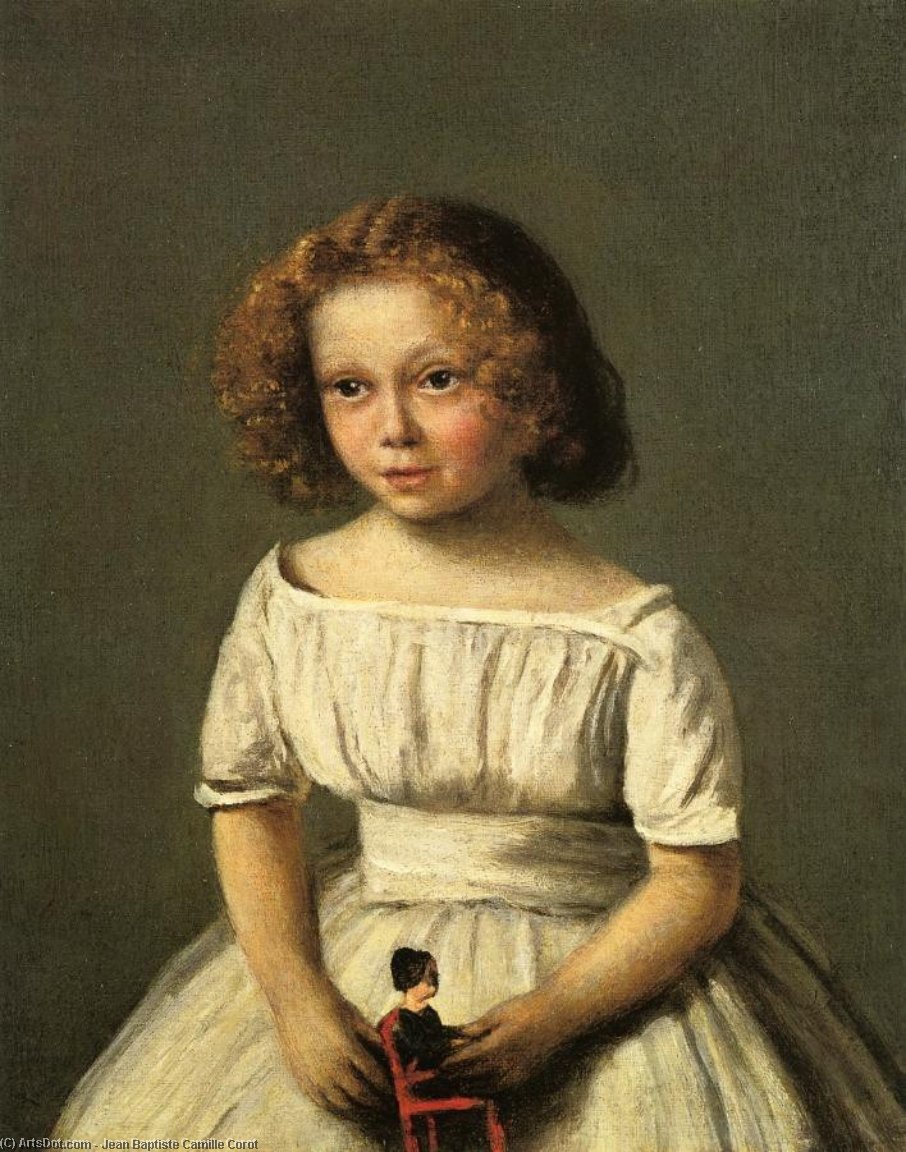 Portrait Of Madame Langeron, Four Years Old — Jean-baptiste-camille Corot