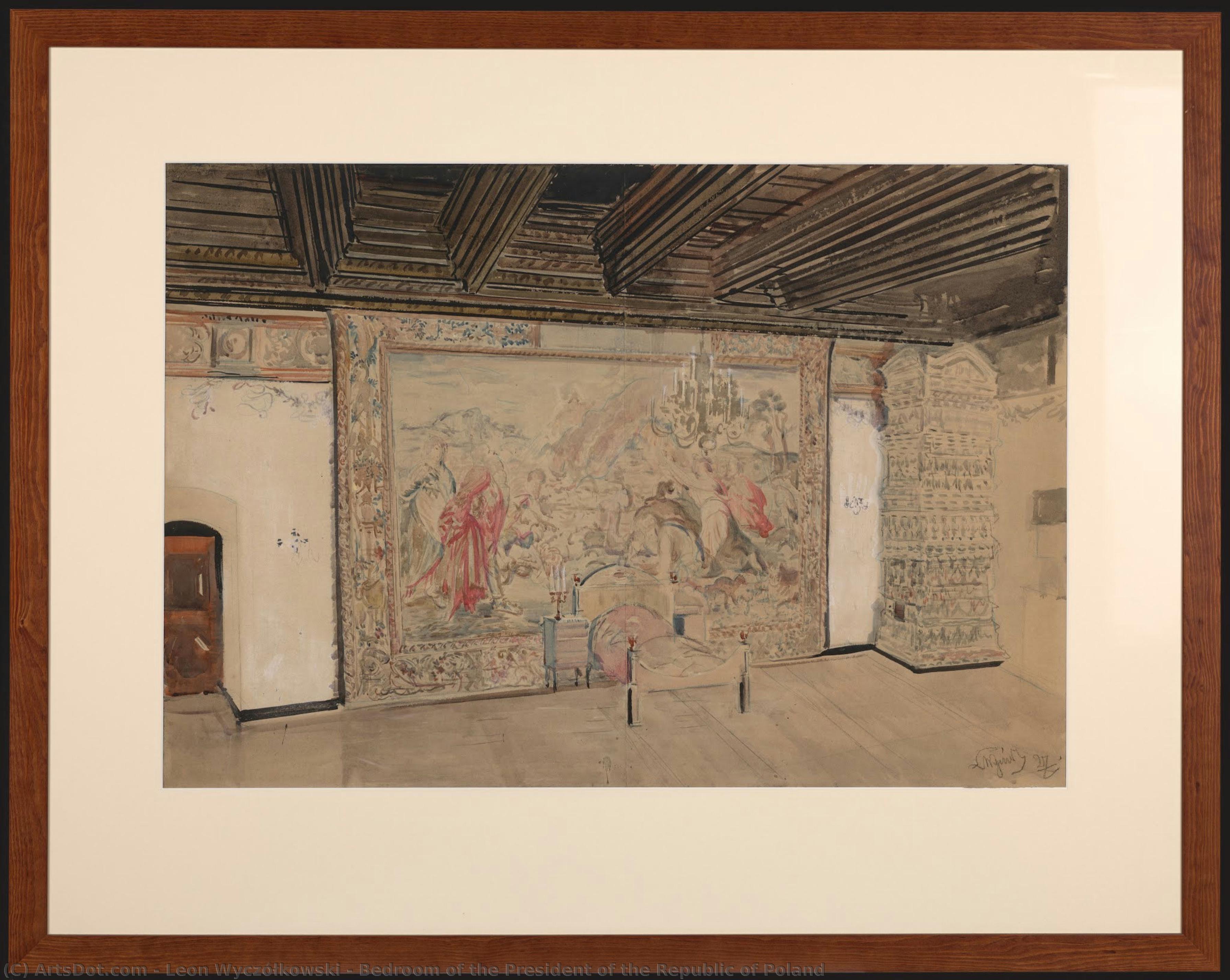 Bedroom Of The President Of The Republic Of Poland — Leon Wyczółkowski