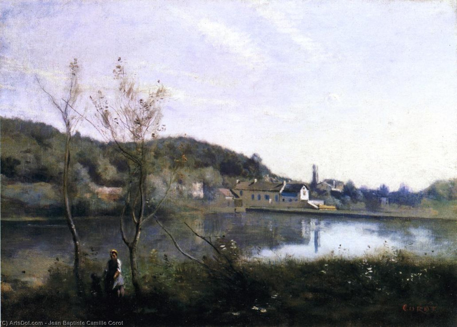 Ville D'avray, The Large Pond And Villas — Žan-batist Kamil Korote