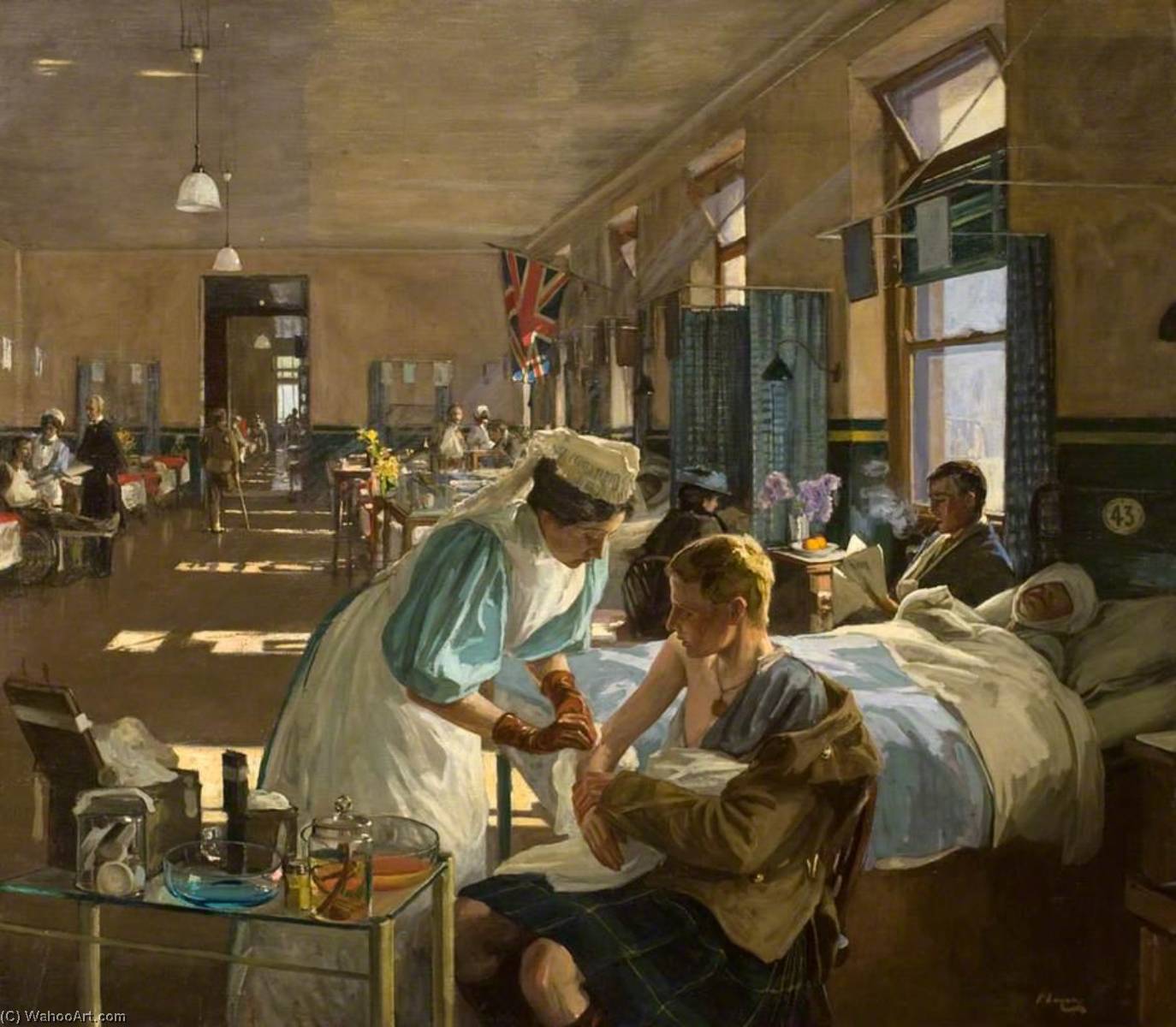 The First Wounded, London Hospital, August 1914 — Sir John Lavery