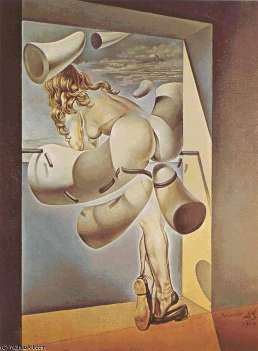 Dalí Young Virgin Autosodomized By Her Own Chastity,1964 — Salvador Dalí