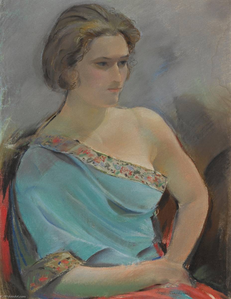 Portrait Of The Artist's Wife — Sergei Vasil'evich Chekhonin