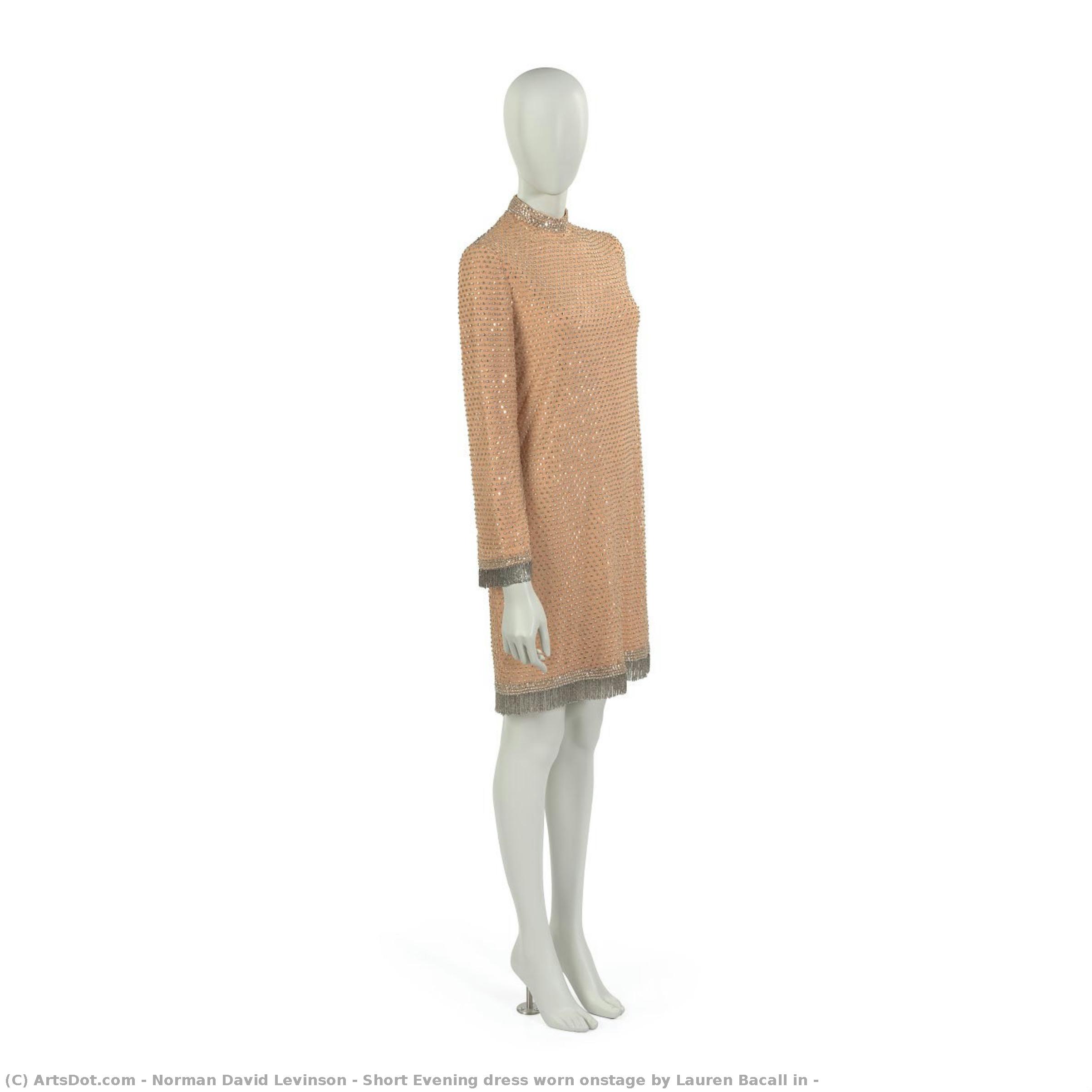 Short Evening Dress Worn Onstage By Lauren Bacall In — Norman Norell