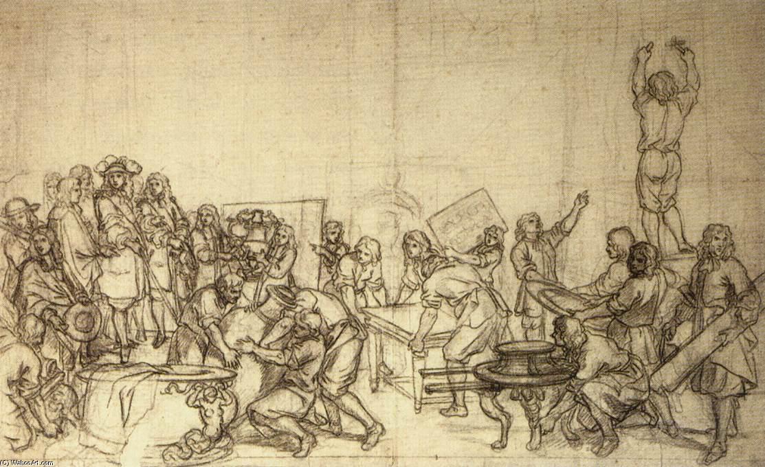 Louis Xiv Visiting The Gobelins Factory — シャルル・ルブラン