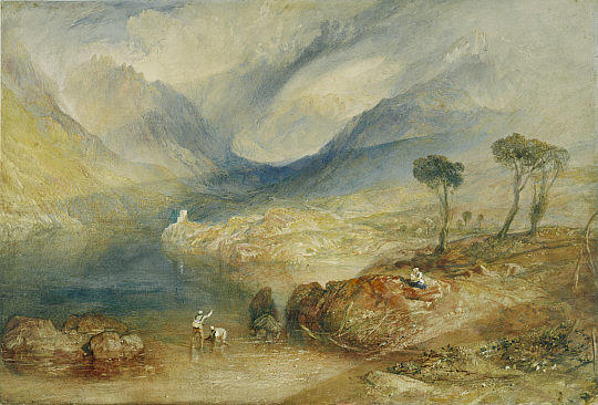 Llanberis Lake And Snowdon - Caernarvon, Wales — Joseph Mallord William Turner